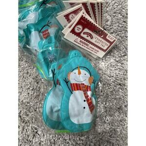 Big Inflatable Character Gift Tag Snowman Approx 3"x5" Bundle Set Of 10 New